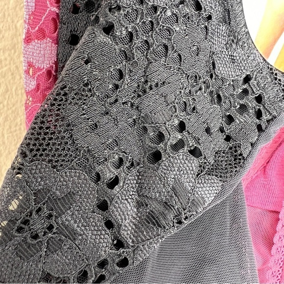 NEW 3X ADORE ME PINK BLACK SET OF 2 PAYAL CHEEKY  PLUS GOFT NWT LINGERIE - Picture 7 of 8